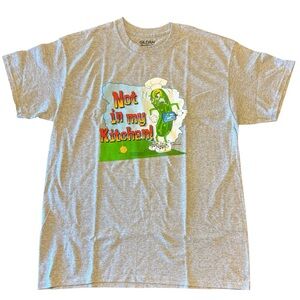 Gildan Gray Tee with Colorful Pickle Chef Graphic